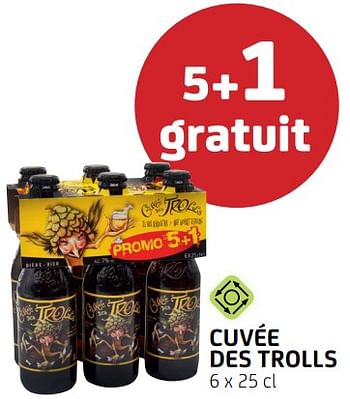 Promoties Cuvée des trolls 5+1 gratuit - Cuvée des Trolls - Geldig van 17/06/2022 tot 30/06/2022 bij BelBev