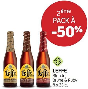 Promoties Leffe 2ème pack à -50% - Leffe - Geldig van 17/06/2022 tot 30/06/2022 bij BelBev