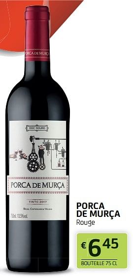 Promoties Porca de murça rouge - Rode wijnen - Geldig van 17/06/2022 tot 30/06/2022 bij BelBev