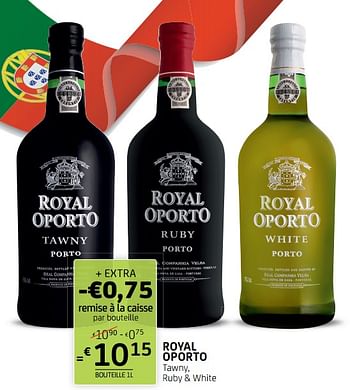 Promoties Royal oporto tawny, ruby + white - Royal Oporto - Geldig van 17/06/2022 tot 30/06/2022 bij BelBev