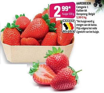 Promoties Aardbeien - Huismerk - Smatch - Geldig van 08/06/2022 tot 14/06/2022 bij Smatch