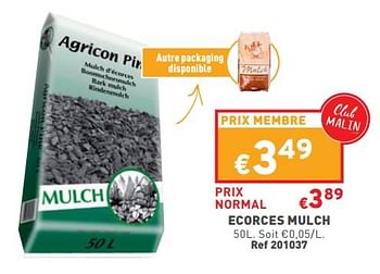 Promotions Ecorces mulch - Agricon - Valide de 15/06/2022 à 20/06/2022 chez Trafic