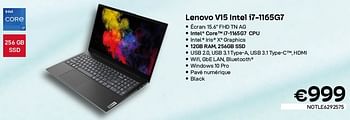 Promotions Lenovo v15 intel i7-1165g7 - Lenovo - Valide de 01/06/2022 à 30/06/2022 chez Compudeals