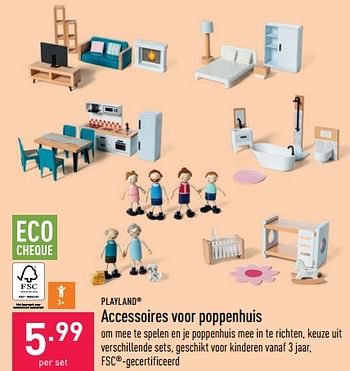 Promoties Accessoires voor poppenhuis - Playland - Geldig van 15/06/2022 tot 24/06/2022 bij Aldi