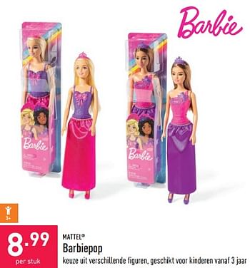Promoties Barbiepop - Mattel - Geldig van 15/06/2022 tot 24/06/2022 bij Aldi