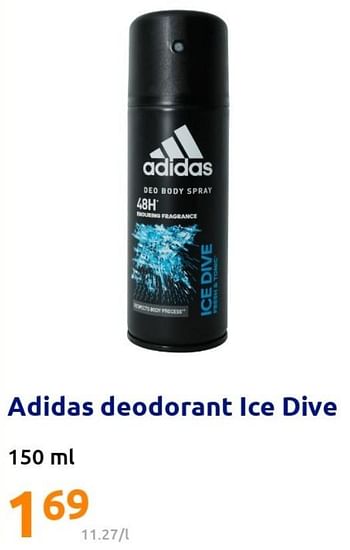 Promoties Adidas deodorant ice dive - Adidas - Geldig van 08/06/2022 tot 14/06/2022 bij Action