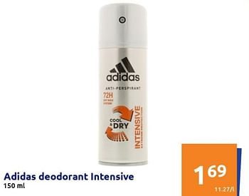Promoties Adidas deodorant intensive - Adidas - Geldig van 08/06/2022 tot 14/06/2022 bij Action