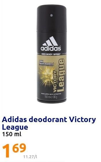 Promoties Adidas deodorant victory league - Adidas - Geldig van 08/06/2022 tot 14/06/2022 bij Action