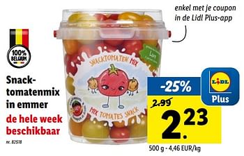 Promoties Snacktomatenmix in emmer - Huismerk - Lidl - Geldig van 20/06/2022 tot 25/06/2022 bij Lidl