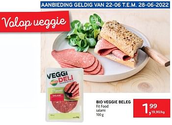 Promoties Bio veggie beleg fit food - Fitfood - Geldig van 22/06/2022 tot 28/06/2022 bij Alvo