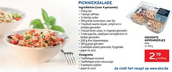 Promoties Gekookte kippenreepjes alvo - Huismerk - Alvo - Geldig van 15/06/2022 tot 28/06/2022 bij Alvo