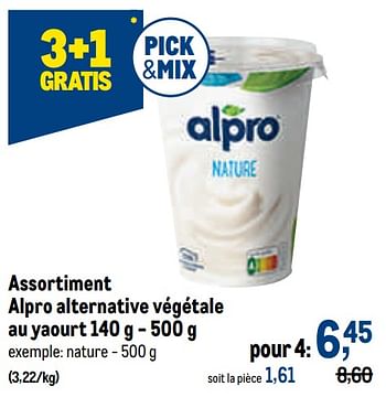 Promotions Alpro alternative végétale au yaourt nature - Alpro - Valide de 15/06/2022 à 28/06/2022 chez Makro