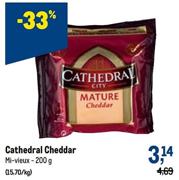 Promotions Cathedral cheddar - Cathedral City - Valide de 15/06/2022 à 28/06/2022 chez Makro