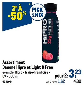 Promotions Danone hipro - fraise-framboise - Danone - Valide de 15/06/2022 à 28/06/2022 chez Makro