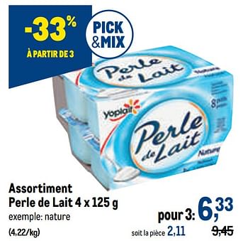 Promotions Perle de lait - Yoplait - Valide de 15/06/2022 à 28/06/2022 chez Makro
