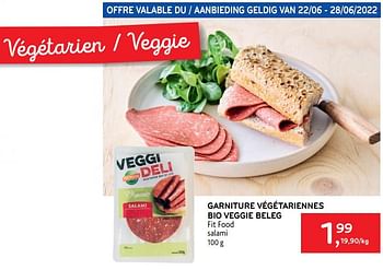 Promotions Garniture végétariennes fit food - Fitfood - Valide de 22/06/2022 à 28/06/2022 chez Alvo