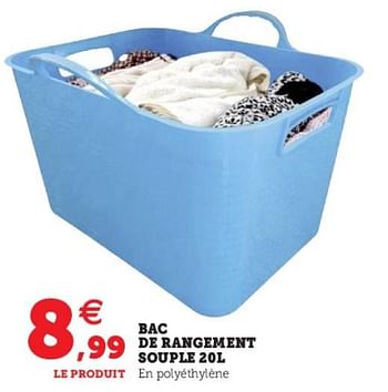 Promotions Bac de rangement souple - Produit Maison - Super U - Valide de 08/06/2022 à 18/06/2022 chez Super U