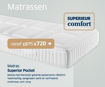 Promoties Matras superior pocket - Huismerk - Sleeplife - Geldig van 17/06/2022 tot 30/06/2022 bij Sleeplife