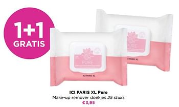 Promoties Ici paris xl pure make-up remover doekjes - Huismerk - ICI PARIS XL - Geldig van 13/06/2022 tot 26/06/2022 bij ICI PARIS XL