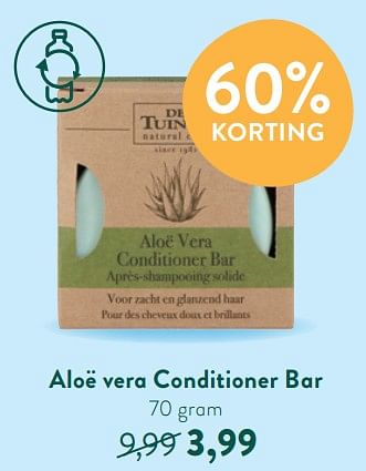 Promoties Aloë vera conditioner bar - De Tuinen - Geldig van 13/06/2022 tot 10/07/2022 bij Holland & Barret