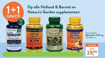 Promotions Bijenpollen 500 mg - Produit maison - Holland & Barrett - Valide de 13/06/2022 à 10/07/2022 chez Holland & Barret