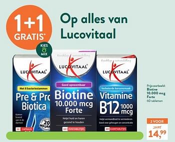 Promoties Biotine 10.000 mcg forte - Lucovitaal - Geldig van 13/06/2022 tot 10/07/2022 bij Holland & Barret