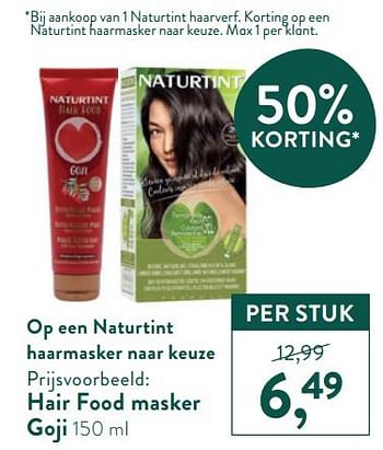 Promoties Hair food masker goji - Naturtint - Geldig van 13/06/2022 tot 10/07/2022 bij Holland & Barret