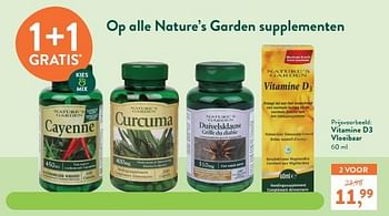 Promotions Vitamine d3 vloeibaar - Nature's Garden - Valide de 13/06/2022 à 10/07/2022 chez Holland & Barret