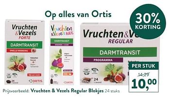 Promoties Vruchten + vezels regular blokjes - Ortis - Geldig van 13/06/2022 tot 10/07/2022 bij Holland & Barret