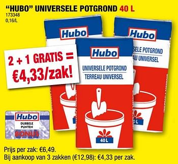 Promoties Hubo universele potgrond - Huismerk - Hubo  - Geldig van 15/06/2022 tot 26/06/2022 bij Hubo