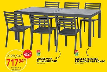 Promotions 1 table + 6 chaises - Central Park - Valide de 15/06/2022 à 27/06/2022 chez Brico