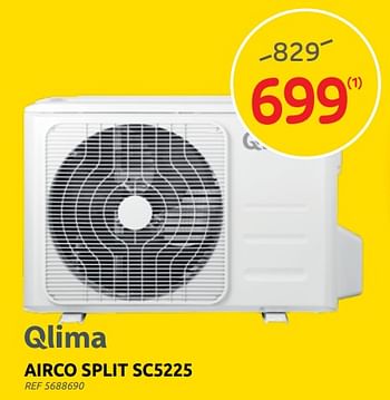 Promoties Qlima airco split sc5225 - Qlima  - Geldig van 15/06/2022 tot 27/06/2022 bij Brico