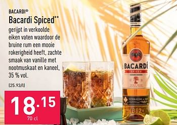 Promoties Bacardi spiced - Bacardi - Geldig van 24/06/2022 tot 01/07/2022 bij Aldi
