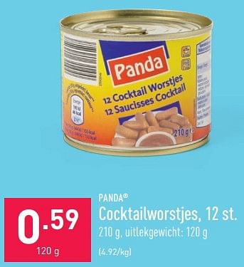 Promoties Cocktailworstjes - Panda - Geldig van 20/06/2022 tot 01/07/2022 bij Aldi