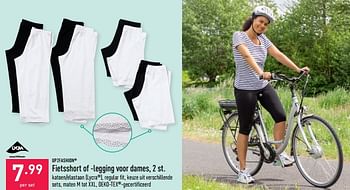 Promoties Fietsshort of -legging voor dames - UP2Fashion - Geldig van 25/06/2022 tot 01/07/2022 bij Aldi