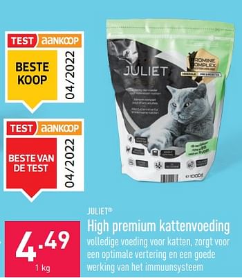 Promoties High premium kattenvoeding - JULIET - Geldig van 20/06/2022 tot 01/07/2022 bij Aldi