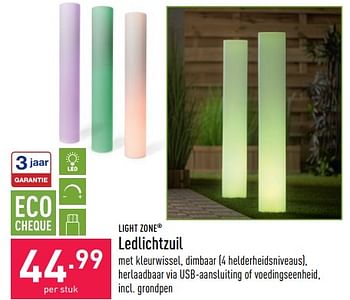 Promoties Ledlichtzuil - Lightzone - Geldig van 25/06/2022 tot 01/07/2022 bij Aldi