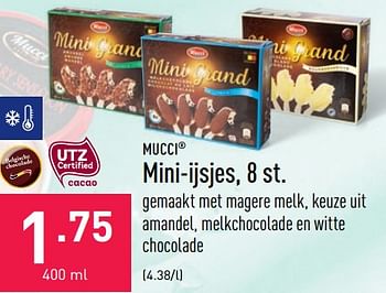 Promotions Mini-ijsjes - Mucci - Valide de 20/06/2022 à 01/07/2022 chez Aldi
