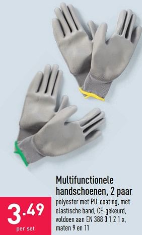Promotions Multifunctionele handschoenen - Produit maison - Aldi - Valide de 25/06/2022 à 01/07/2022 chez Aldi