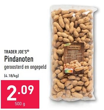 Promoties Pindanoten - TRADER JOE’S - Geldig van 24/06/2022 tot 01/07/2022 bij Aldi