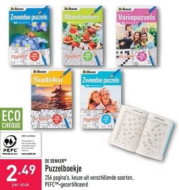 Promotions Puzzelboekje - De Denker - Valide de 25/06/2022 à 01/07/2022 chez Aldi