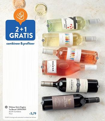Promotions Château saint-eugène le barcot 2020-2021 a.o.p. corbières - Vins rouges - Valide de 15/06/2022 à 28/06/2022 chez OKay