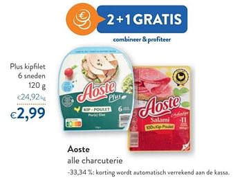 Promoties Aoste plus kipfilet - Aoste - Geldig van 15/06/2022 tot 28/06/2022 bij OKay
