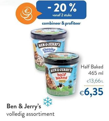 Promoties Ben + jerry`s half baked - Ben&Jerry's - Geldig van 15/06/2022 tot 28/06/2022 bij OKay
