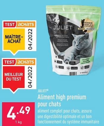 Promotions Aliment high premium pour chats - JULIET - Valide de 20/06/2022 à 01/07/2022 chez Aldi