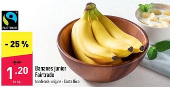Promotions Bananes junior fairtrade - Produit maison - Aldi - Valide de 20/06/2022 à 25/06/2022 chez Aldi