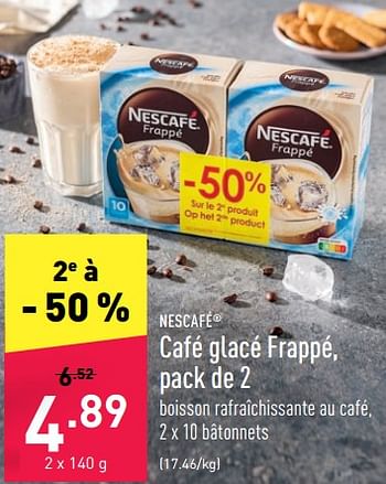 Promoties Café glacé frappé - Nescafe - Geldig van 24/06/2022 tot 01/07/2022 bij Aldi