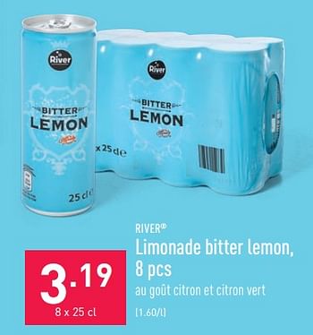 Promoties Limonade bitter lemon - River - Geldig van 20/06/2022 tot 01/07/2022 bij Aldi