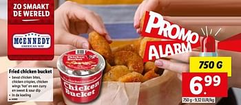 Promoties Fried chicken bucket - Huismerk - Lidl - Geldig van 27/06/2022 tot 03/07/2022 bij Lidl