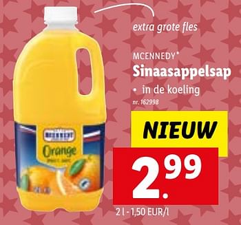 Promoties Sinaasappelsap - Mcennedy - Geldig van 27/06/2022 tot 03/07/2022 bij Lidl